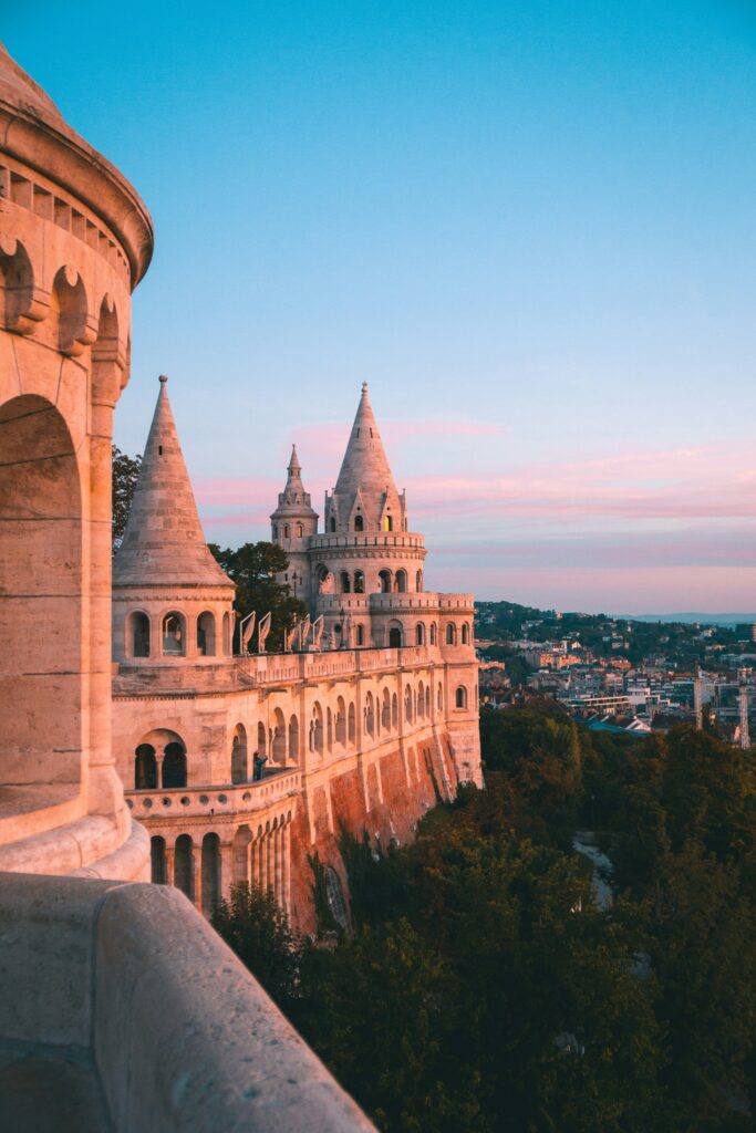 Fisherman's Bastion and a view of Budapest